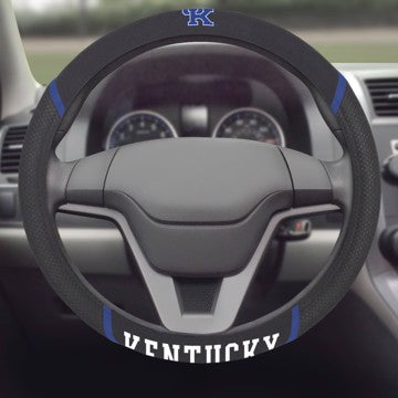 Wholesale-Kentucky Steering Wheel Cover University of Kentucky Steering Wheel Cover 15"x15" - "UK" Logo & "Kentucky" Wordmark SKU: 14816