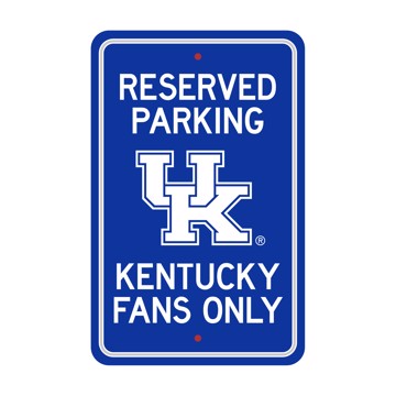 Wholesale-Kentucky Wildcats Team Color Reserved Parking Sign Décor 18in. X 11.5in. Lightweight SKU: 32192