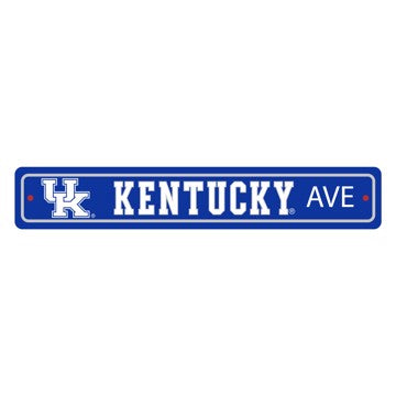 Wholesale-Kentucky Wildcats Team Color Street Sign Décor 4in. X 24in. Lightweight SKU: 32243