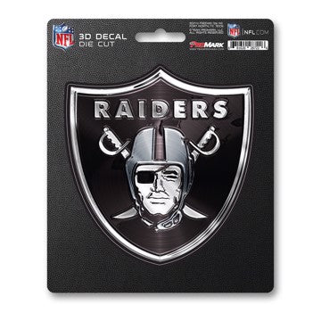 Wholesale-Las Vegas Raiders 3D Decal NFL 1 piece - 5” x 6.25” (total) SKU: 62785