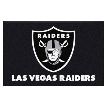 Wholesale-Las Vegas Raiders 4X6 High-Traffic Mat with Durable Rubber Backing 43"x67" - Landscape Orientation - Indoor SKU: 9635