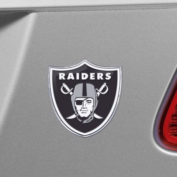 Wholesale-Las Vegas Raiders Embossed Color Emblem NFL Exterior Auto Accessory - Aluminum Color SKU: 60466