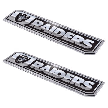 Wholesale-Las Vegas Raiders Embossed Truck Emblem 2-pk NFL Exterior Auto Accessory - Aluminum - 2 Piece Set SKU: 60816
