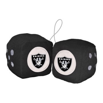 Wholesale-Las Vegas Raiders Fuzzy Dice NFL 3" Cubes SKU: 31984