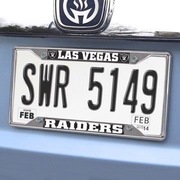 Wholesale-Las Vegas Raiders License Plate Frame NFL Exterior Auto Accessory - 6.25" x 12.25" SKU: 15035