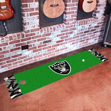 Wholesale-Las Vegas Raiders NFL x FIT Putting Green Mat NFL Golf Accessory - 18" x 72" SKU: 23341