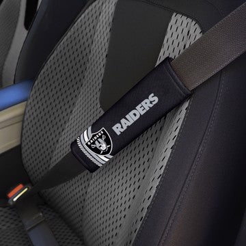 Wholesale-Las Vegas Raiders Rally Seatbelt Pad - Pair NFL Interior Auto Accessory - 2 Pieces SKU: 32100