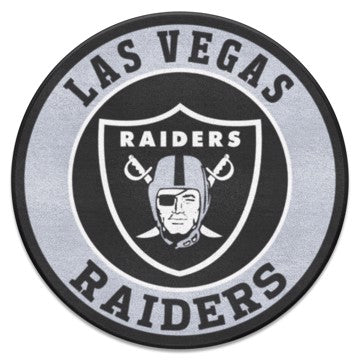 Wholesale-Las Vegas Raiders Roundel Mat NFL Accent Rug - Round - 27" diameter SKU: 17970