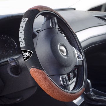 Wholesale-Las Vegas Raiders Sports Grip Steering Wheel Cover NFL Universal Fit - 14.5" to 15.5" SKU: 62104