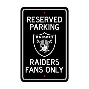 Wholesale-Las Vegas Raiders Team Color Reserved Parking Sign Décor 18in. X 11.5in. Lightweight NFL Lightweight Décor - 18" X 11.5" SKU: 32165