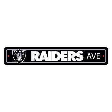 Wholesale-Las Vegas Raiders Team Color Street Sign Décor 4in. X 24in. Lightweight NFL Lightweight Décor - 4" X 24" SKU: 32216
