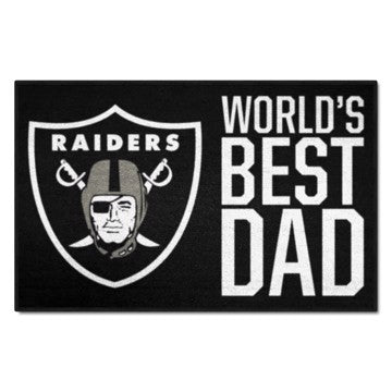 Wholesale-Las Vegas Raiders World's Best Dad Starter Mat NFL Accent Rug - 19" x 30" SKU: 18179