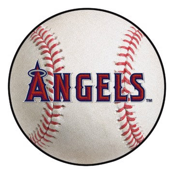 Wholesale-Los Angeles Angels Baseball Mat MLB Accent Rug - Round - 27" diameter SKU: 32400