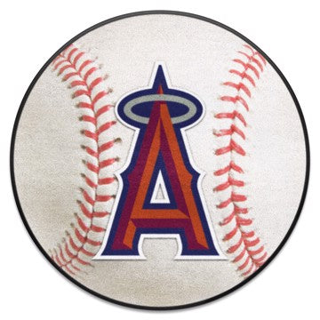 Wholesale-Los Angeles Angels Baseball Mat MLB Accent Rug - Round - 27" diameter SKU: 6401