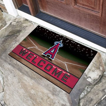 Wholesale-Los Angeles Angels Crumb Rubber Door Mat MLB Outdoor Door Mat - 18" x 30" SKU: 21921