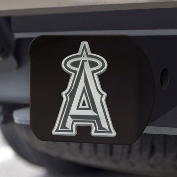 Wholesale-Los Angeles Angels Hitch Cover MLB Chrome Emblem on Black Hitch - 3.4" x 4" SKU: 26607