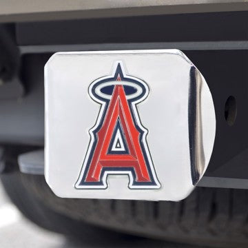 Wholesale-Los Angeles Angels Hitch Cover MLB Color Emblem on Chrome Hitch - 3.4" x 4" SKU: 26613
