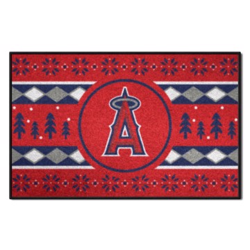 Wholesale-Los Angeles Angels Holiday Sweater Starter Mat MLB Accent Rug - 19" x 30" SKU: 26401