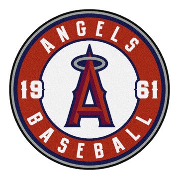 Wholesale-Los Angeles Angels Roundel Mat MLB Accent Rug - Round - 27" diameter SKU: 32410