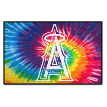 Wholesale-Los Angeles Angels Starter Mat - Tie Dye MLB Accent Rug - 19" x 30" SKU: 34937