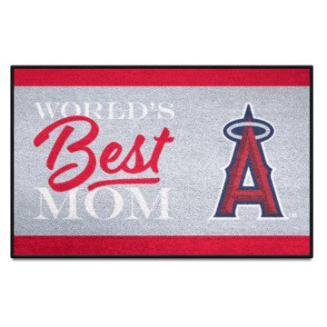 Wholesale-Los Angeles Angels Starter Mat - World's Best Mom MLB Accent Rug - 19" x 30" SKU: 34099