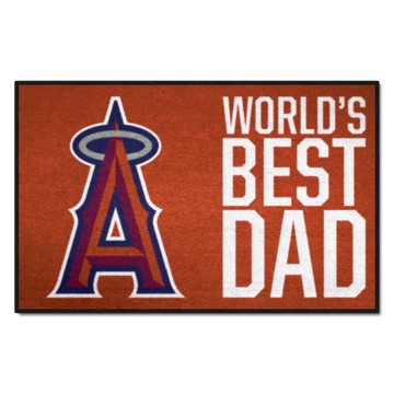 Wholesale-Los Angeles Angels World's Best Dad Starter Mat MLB Accent Rug - 19" x 30" SKU: 31126