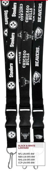{{ Wholesale }} Los Angeles Chargers Black & White Lanyards 