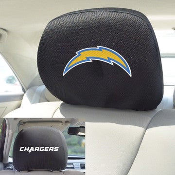 Wholesale-Los Angeles Chargers Headrest Cover NFL Universal Fit - 10" x 13" SKU: 12513