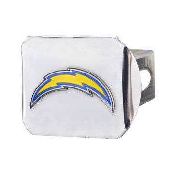 Wholesale-Los Angeles Chargers Hitch Cover NFL Color Emblem on Chrome Hitch - 3.4" x 4" SKU: 22606