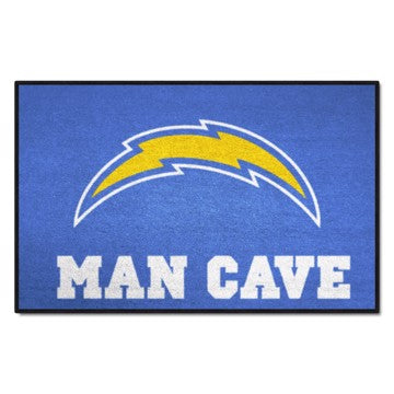 Wholesale-Los Angeles Chargers Man Cave Starter NFL Accent Rug - 19" x 30" SKU: 14361