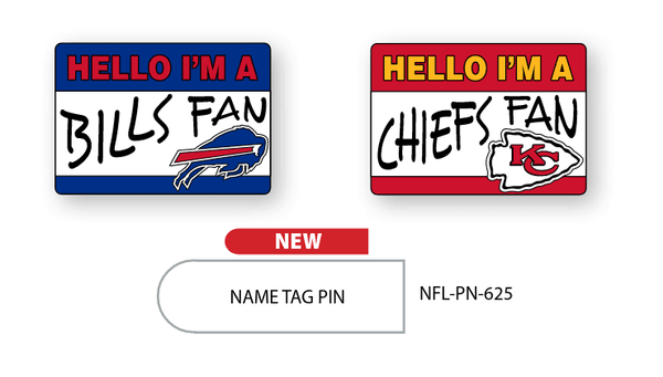 {{ Wholesale }} Los Angeles Chargers Name Tag Pins 