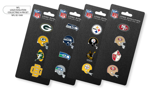 {{ Wholesale }} Los Angeles Chargers NFL Logo Evalution Collectible 4-Pin Sets 