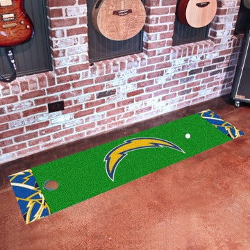 Wholesale-Los Angeles Chargers NFL x FIT Putting Green Mat NFL Golf Accessory - 18" x 72" SKU: 23299