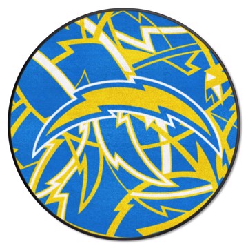 Wholesale-Los Angeles Chargers NFL x FIT Roundel Mat NFL Accent Rug - Round - 27" diameter SKU: 23300
