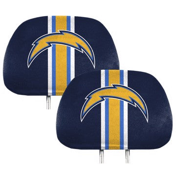 Wholesale-Los Angeles Chargers Printed Headrest Cover NFL Universal Fit - 10" x 13" SKU: 62026