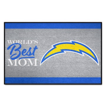 Wholesale-Los Angeles Chargers Starter Mat - World's Best Mom NFL Accent Rug - 19" x 30" SKU: 18041