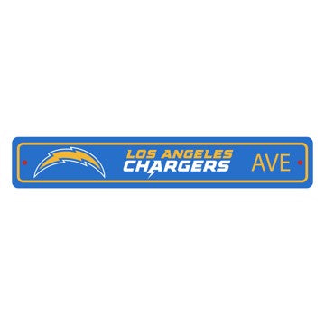 Wholesale-Los Angeles Chargers Team Color Street Sign Décor 4in. X 24in. Lightweight NFL Lightweight Décor - 4" X 24" SKU: 32217