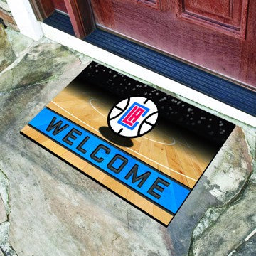 Wholesale-Los Angeles Clippers Crumb Rubber Door Mat NBA Outdoor Door Mat - 18" x 30" SKU: 21952