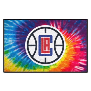 Wholesale-Los Angeles Clippers Starter Mat - Tie Dye NBA Accent Rug - 19" x 30" SKU: 34391