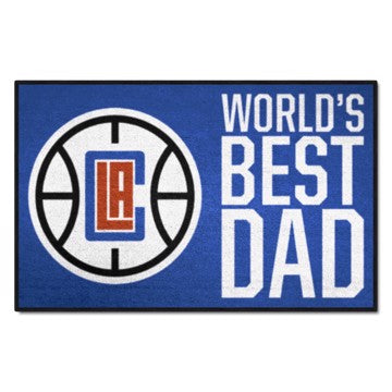 Wholesale-Los Angeles Clippers Starter Mat - World's Best Dad NBA Accent Rug - 19" x 30" SKU: 31189