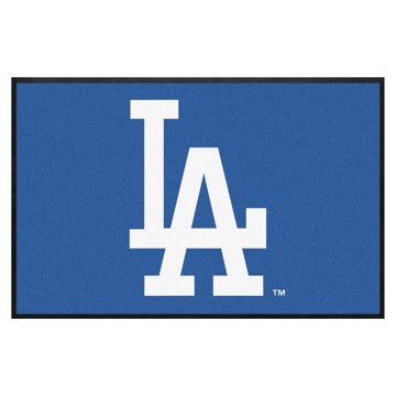 Wholesale-Los Angeles Dodgers 4X6 High-Traffic Mat with Durable Rubber Backing MLB Commercial Mat - Landscape Orientation - Indoor - 43" x 67" SKU: 9849