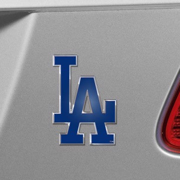 Wholesale-Los Angeles Dodgers Embossed Color Emblem MLB Exterior Auto Accessory - Aluminum Color SKU: 60408