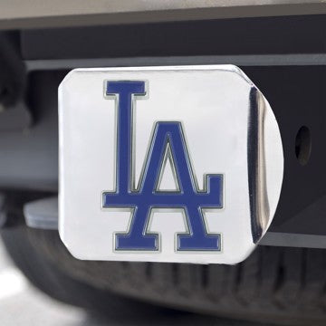 Wholesale-Los Angeles Dodgers Hitch Cover MLB Color Emblem on Chrome Hitch - 3.4" x 4" SKU: 26623