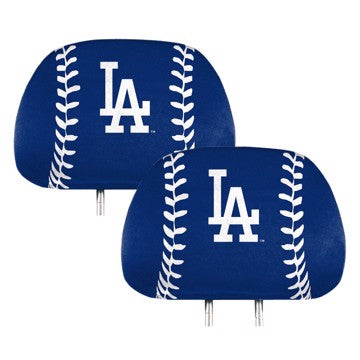 Wholesale-Los Angeles Dodgers Printed Headrest Cover MLB Universal Fit - 10" x 13" SKU: 61999