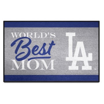 Wholesale-Los Angeles Dodgers Starter Mat - World's Best Mom MLB Accent Rug - 19" x 30" SKU: 34100