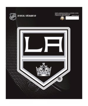 Wholesale-Los Angeles Kings 3D Decal NHL 3 Piece - 5” x 6.25” (total) SKU: 62796