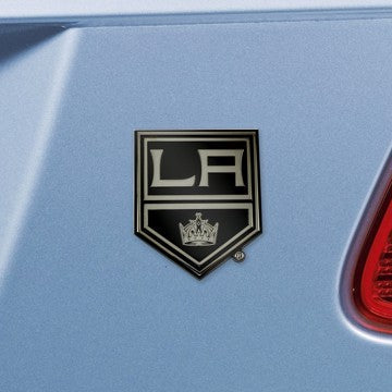 Wholesale-Los Angeles Kings Emblem - Chrome NHL Exterior Auto Accessory - Chrome Emblem - 2" x 3.2" SKU: 17159