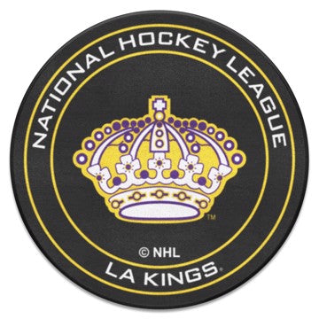 Wholesale-Los Angeles Kings Puck Mat - Retro Collection NHL Accent Rug - Round - 27" diameter SKU: 35512