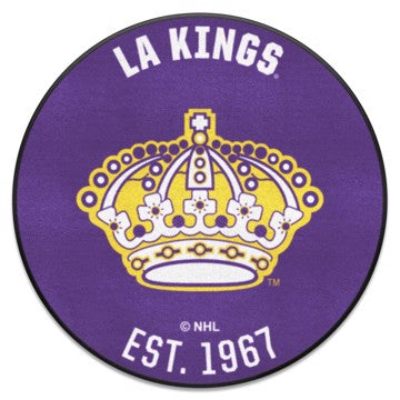 Wholesale-Los Angeles Kings Roundel Mat - Retro Collection NHL Accent Rug - Round - 27" diameter SKU: 35511