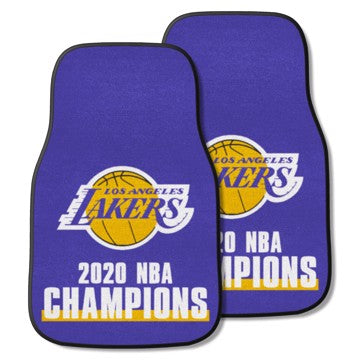 Wholesale-Los Angeles Lakers 2-pc Carpet Car Mat Set NBA Auto Floor Mat - 2 piece Set - 17" x 27" SKU: 27040